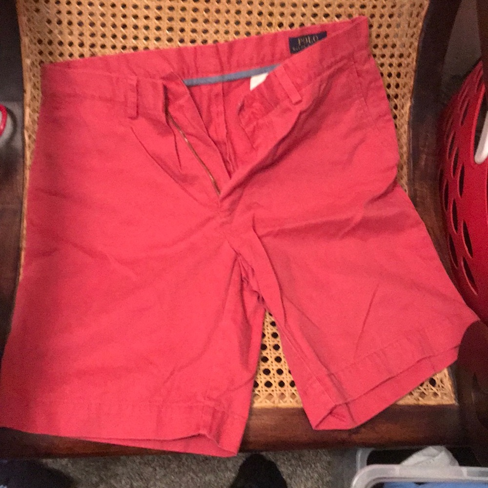 red polo nice khaki shorts!